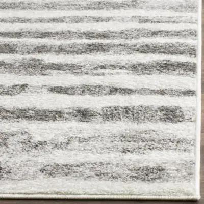 Adirondack Contemporary Ivory / Charcoal 2'-6" X 8' Powerloomed Rug