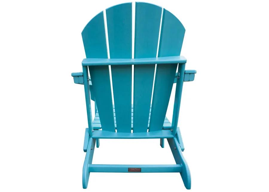 Panama Jack Polyresin Folding Teal Adirondack Chair