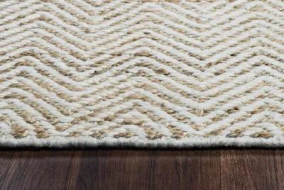 Ellington Natural  chevron  Jute / Wool  3' x 5' Rectangle Rug