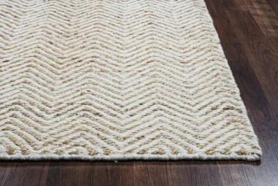 Ellington Natural  chevron  Jute / Wool  3' x 5' Rectangle Rug