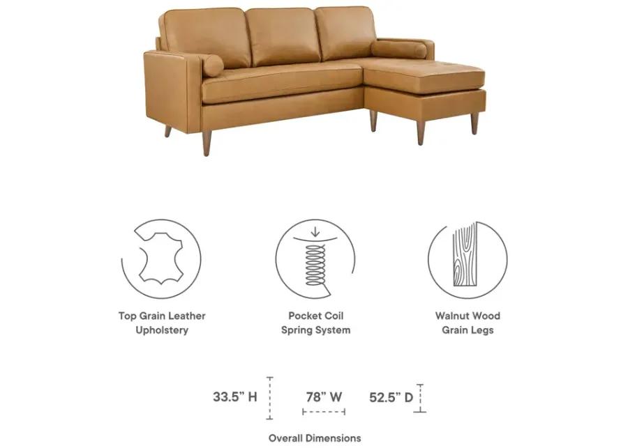 Valour 78" Leather Apartment Sectional