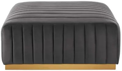 Conjure Channel Tufted Performance Velvet Ottoman