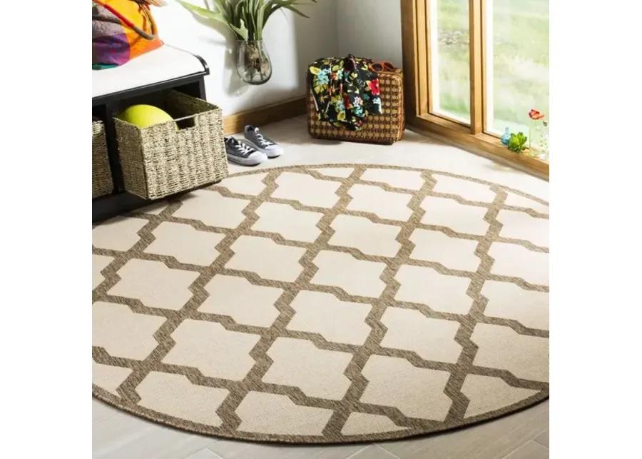 LINDEN 122 Collection LND122C-6R Cream / Beige 6'-7" X 6'-7" Round