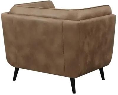 Thatcher Upholstered Button Tufted Chair Brown