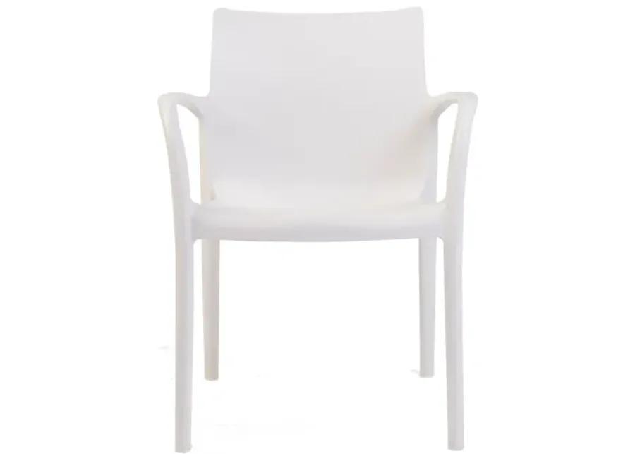 Pedro Set of 4 Stackable Armchair-White