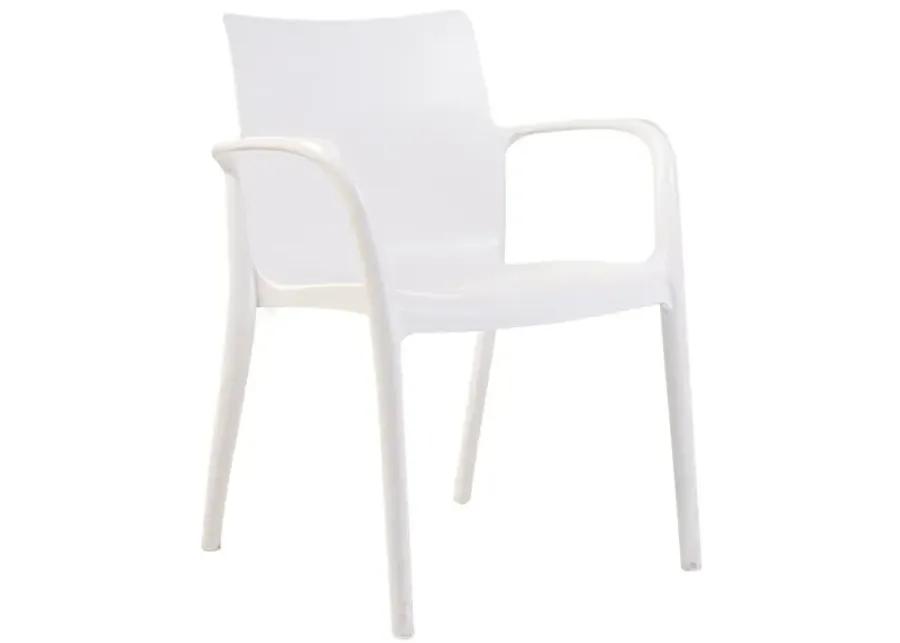 Pedro Set of 4 Stackable Armchair-White