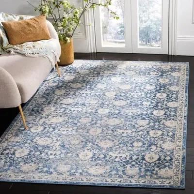 Brentwood 896 Navy / Creme 6' X 9' Medium Rectangle Powerloomed Rug