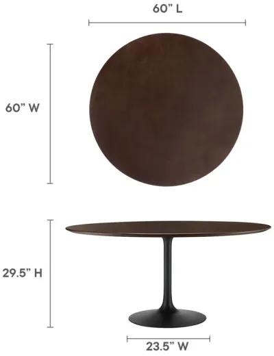 Lippa 60" Round Wood Grain Dining Table