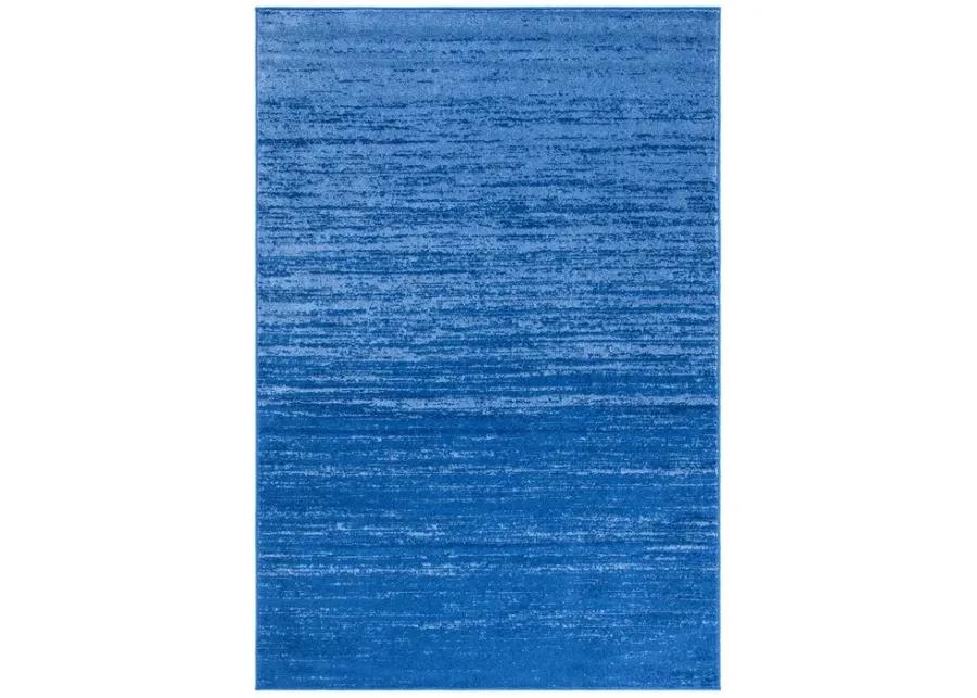 Adirondack Contemporary Light Blue / Dark Blue 2'-6" X 6' Powerloomed Rug