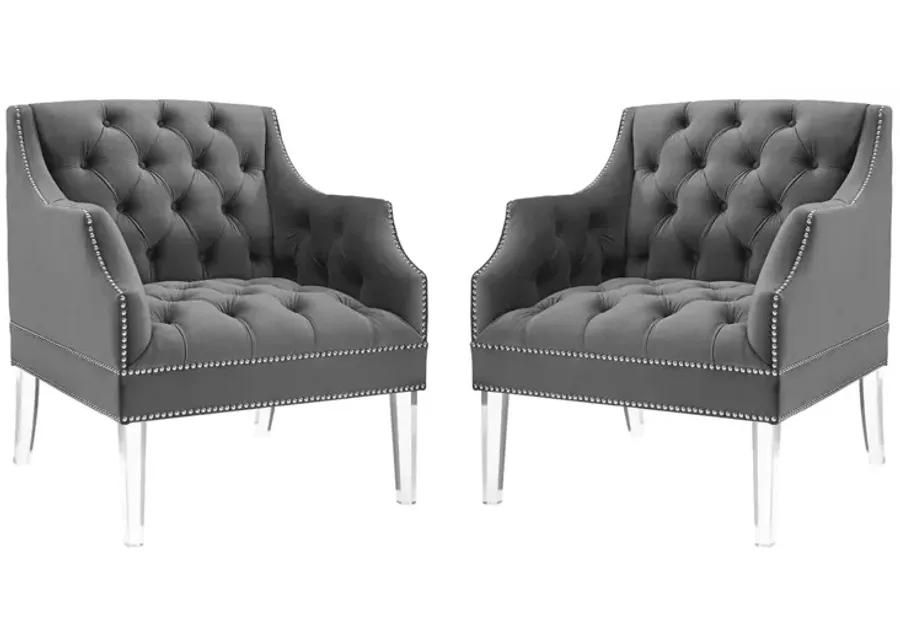 Proverbial Armchair Performance Velvet Set of 2