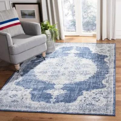 Brentwood 867 Navy / Ivory 6' X 9' Medium Rectangle Powerloomed Rug