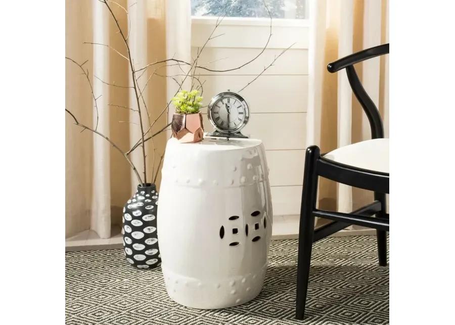 Cream Modern Ming Garden Stool