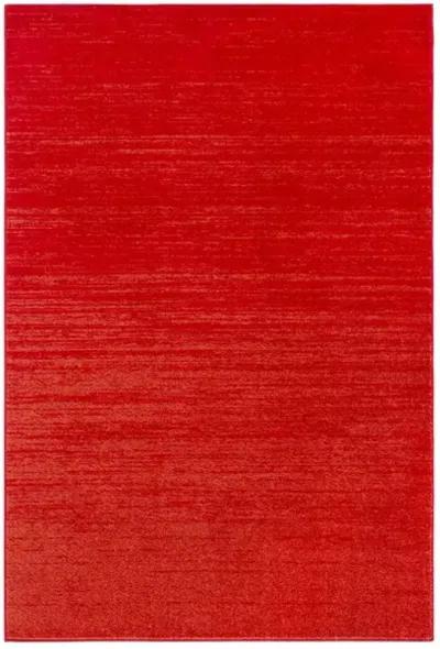 Adirondack Contemporary Red / Grey 5'-5" X 7'-7" Powerloomed Rug