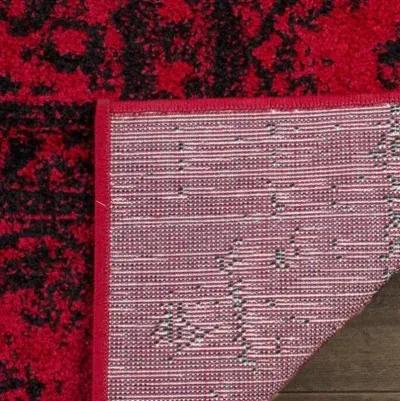 Adirondack Contemporary Red / Black 6' X 9' Powerloomed Rug