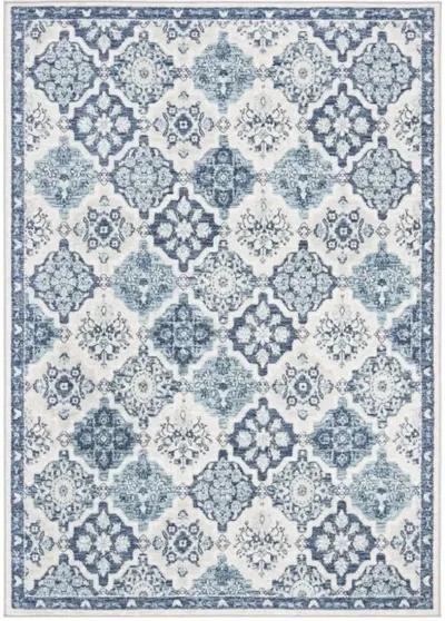 Brentwood 815 Navy / Grey 8' X 10' Large Rectangle Powerloomed Rug