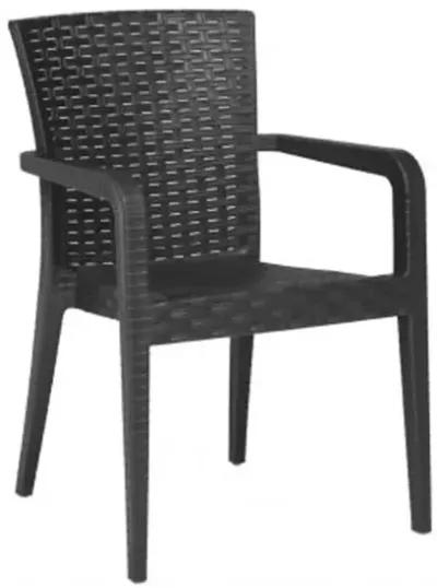 Alberta Set of 4 Stackable Armchair-Anthracite