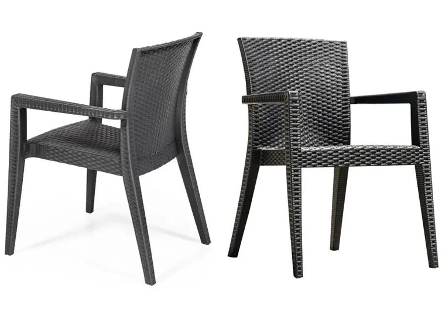 Montana Set of 4 Stackable Armchair-Anthracite