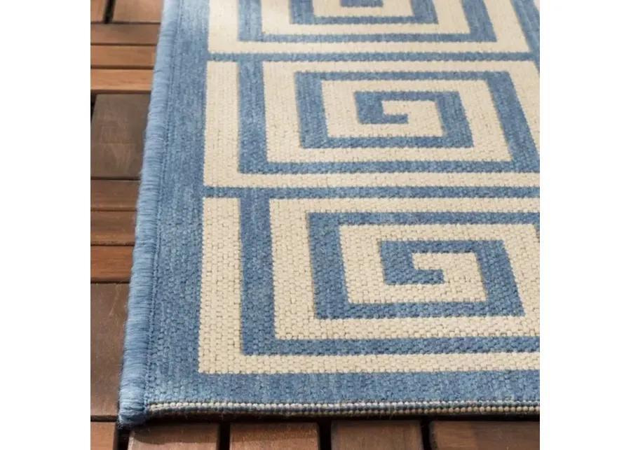 Safavieh BEACH HOUSE Collection BHS129N-28 Cream / Blue 2'-2" X 8'