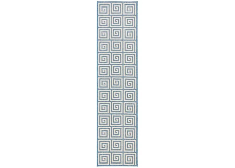 Safavieh BEACH HOUSE Collection BHS129N-28 Cream / Blue 2'-2" X 8'