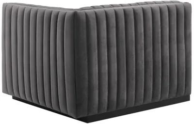 Conjure Channel Tufted Performance Velvet 4-Piece Sectional