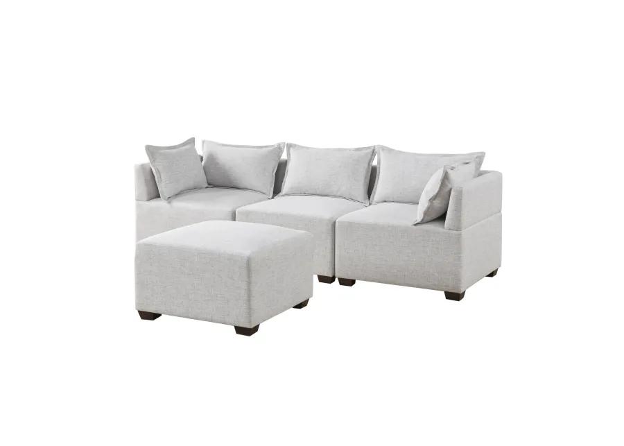 Molly 4-Piece Modular Sofa with Ottoman