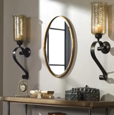 Herleva Gold Oval Mirror