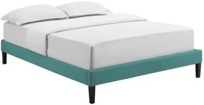 Tessie King Fabric Bed Frame with Squared Tapered Legs