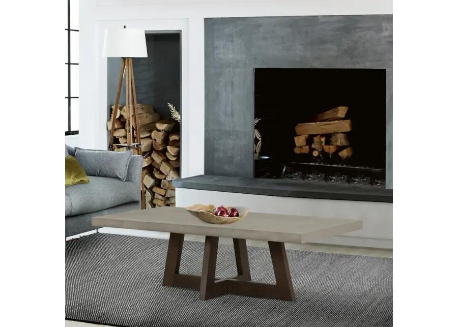 Elodie Gray Concrete and Dark Gray Oak Rectangle Coffee Table