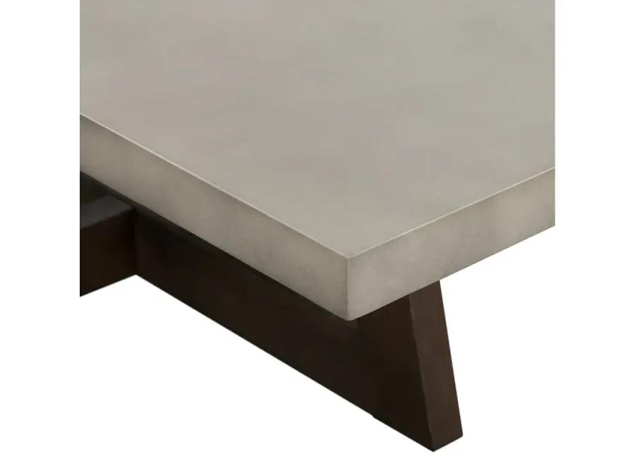 Elodie Gray Concrete and Dark Gray Oak Rectangle Coffee Table