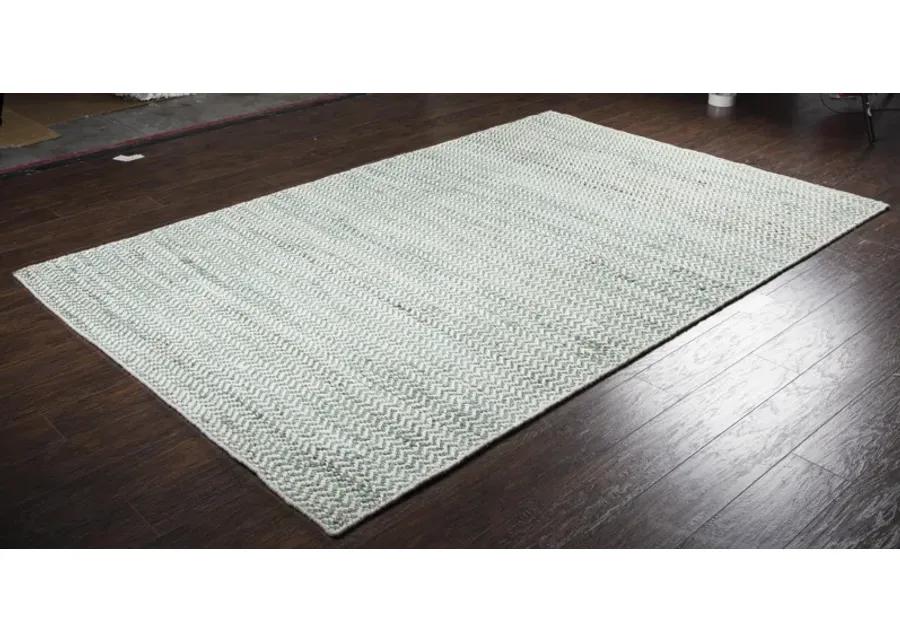 Ellington Turquoise chevron  Jute / Wool  3' x 5' Rectangle Rug