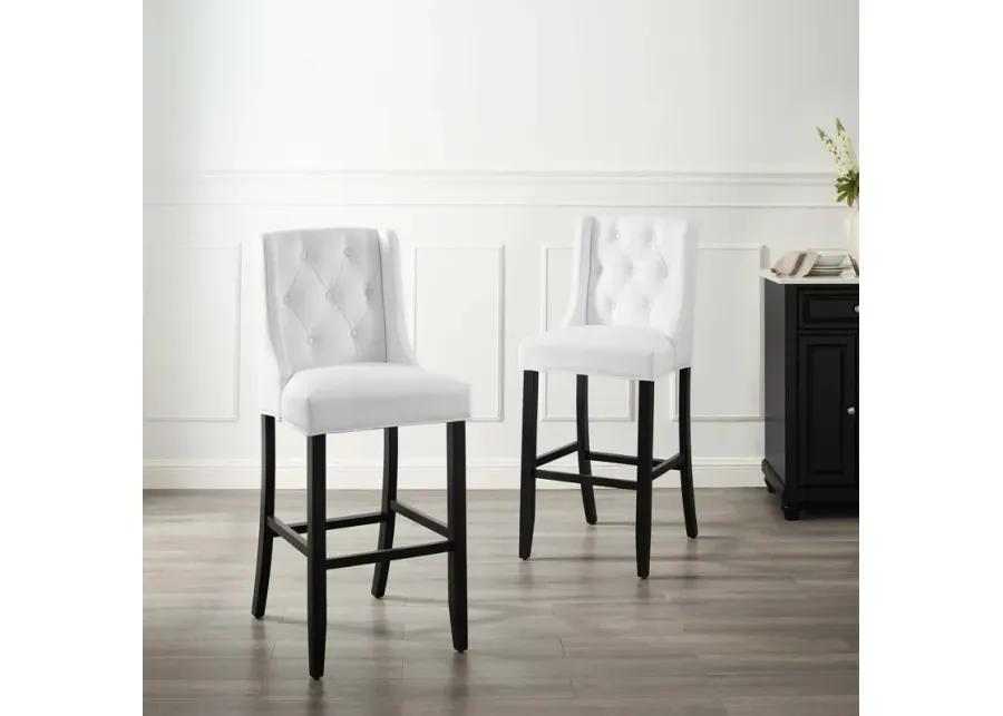 Baronet Bar Stool Faux Leather Set of 2