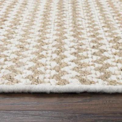 Ellington Natural  chevron  Jute / Wool  8' x 10' Rectangle Rug