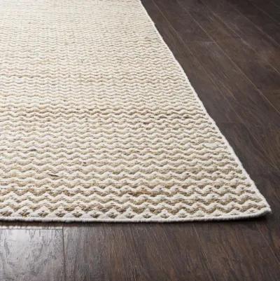 Ellington Natural  chevron  Jute / Wool  8' x 10' Rectangle Rug