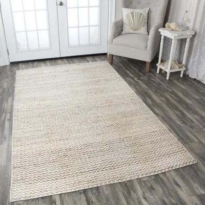 Ellington Natural  chevron  Jute / Wool  8' x 10' Rectangle Rug