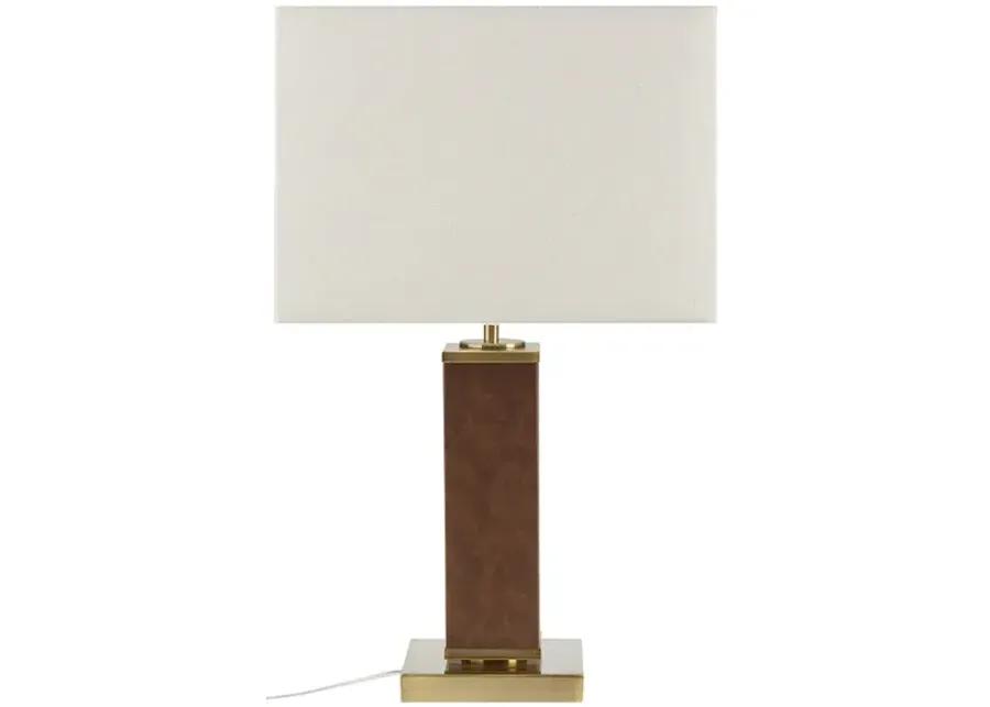 Hawley Faux Leather Table Lamp