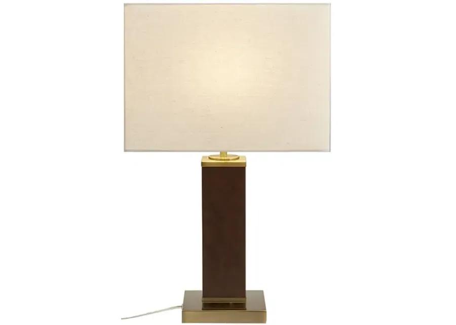 Hawley Faux Leather Table Lamp