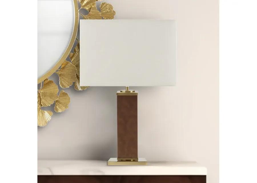 Hawley Faux Leather Table Lamp