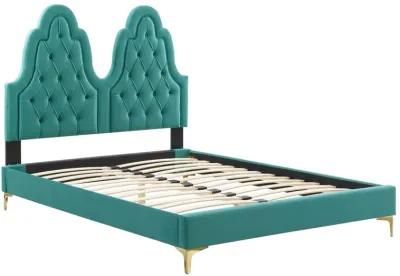 Alexandria Tufted Performance Velvet King Platform Bed