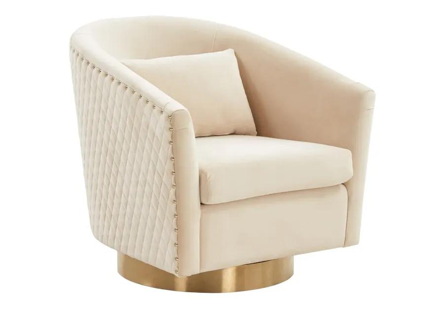 Clara Quilted Swivel Tub Chair