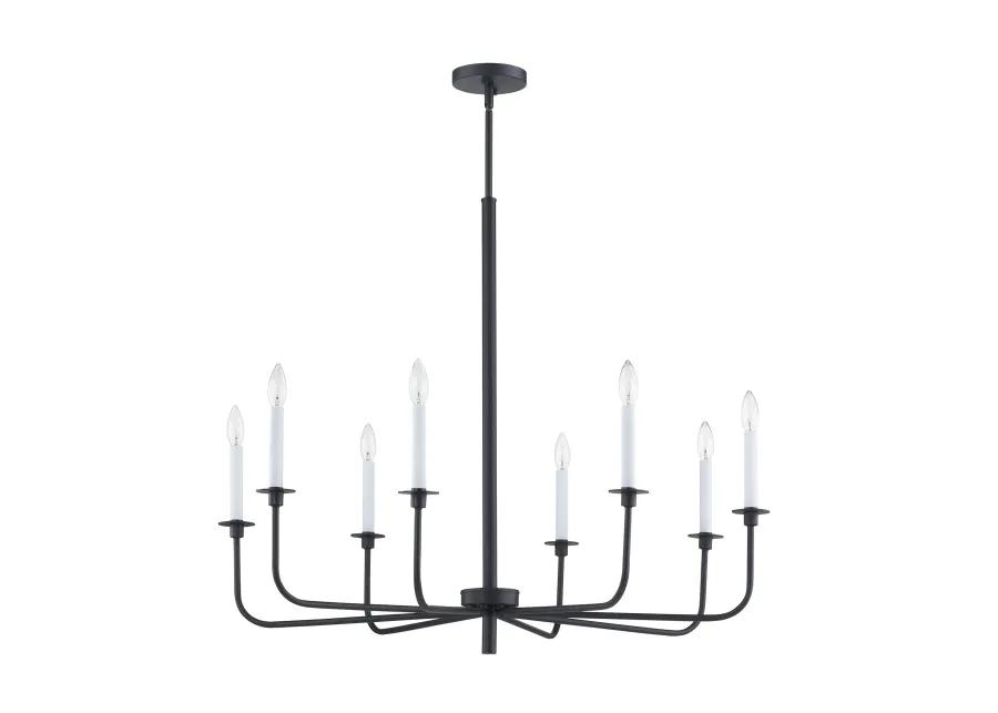 Lexington Green 38'' Wide 8-Light Chandelier - Matte Black