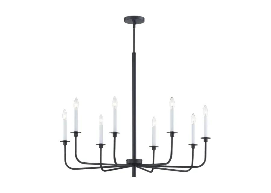 Lexington Green 38'' Wide 8-Light Chandelier - Matte Black