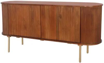 63" Rounded Ridges Sideboard, Brown