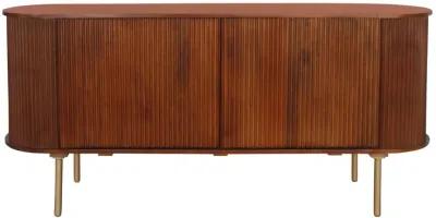 63" Rounded Ridges Sideboard, Brown