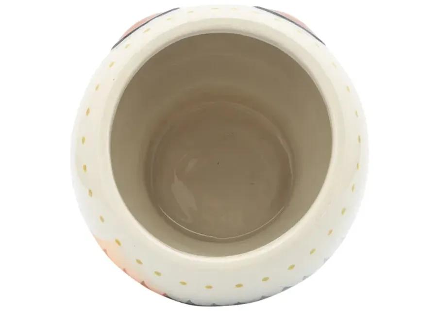 Ceramic, 7"d Face Planter, Multi