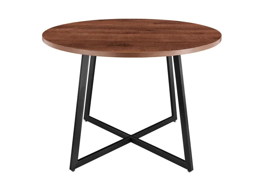 courtdale kd 42" round dining table, gliese brown(assembly required)