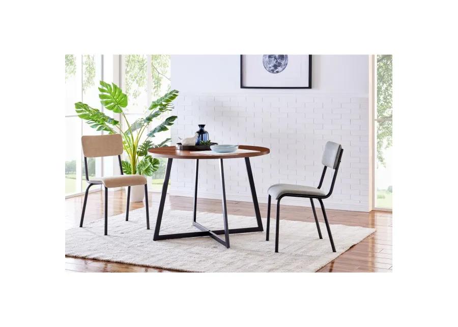 courtdale kd 42" round dining table, gliese brown(assembly required)