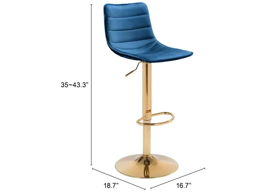 Prima Barstool Dark Blue & Gold