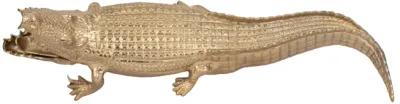 36" Metal Alligator Table Top Decor, Gold