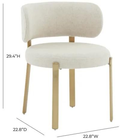 Margaret Cream Linen Dining Chair