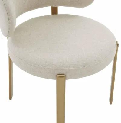 Margaret Cream Linen Dining Chair